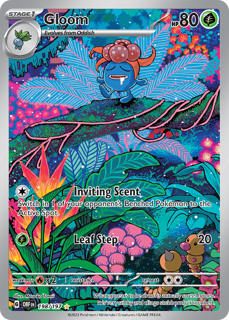 Gloom Illustration Rare from Pokemon Obsidian Flames.