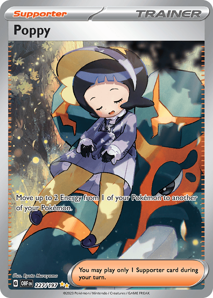 Poppy Special Illustration Rare from Pokemon Obsidian Flames.