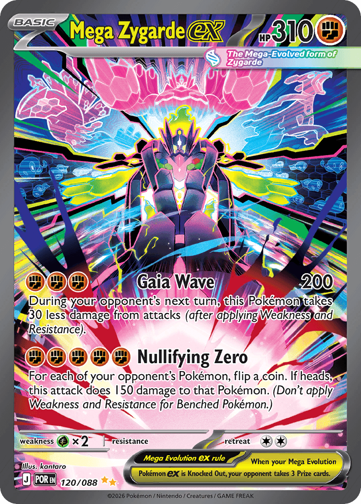 Mega Zygarde ex Special Illustration Rare 120/088 from Pokemon Perfect Order.