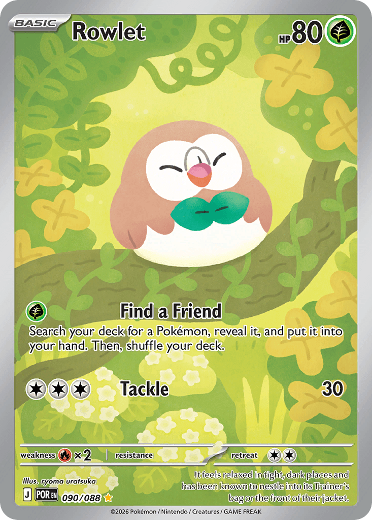 Rowlet Illustration Rare 090/088 from Pokemon Perfect Order.
