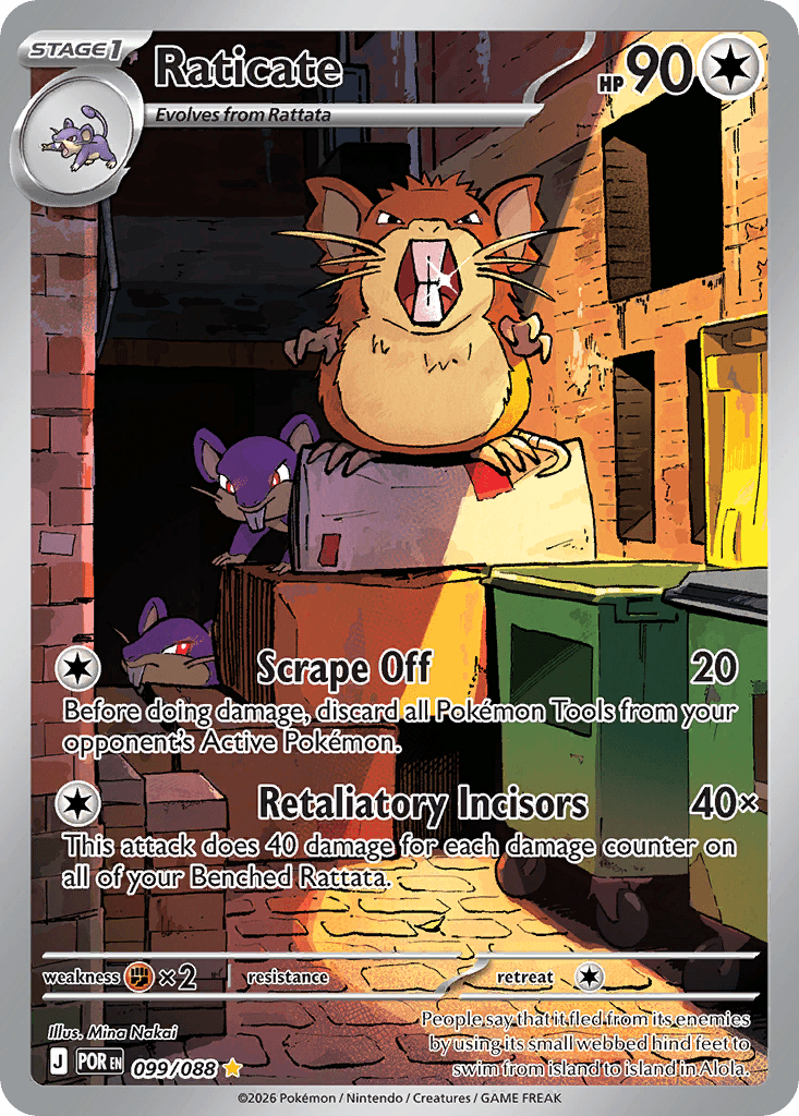 Raticate Illustration Rare 099/088 from Pokemon Perfect Order.