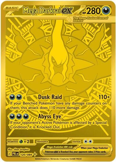 Mega Darkrai ex 120/084 from Pokemon Mega Evolution Pitch Black.
