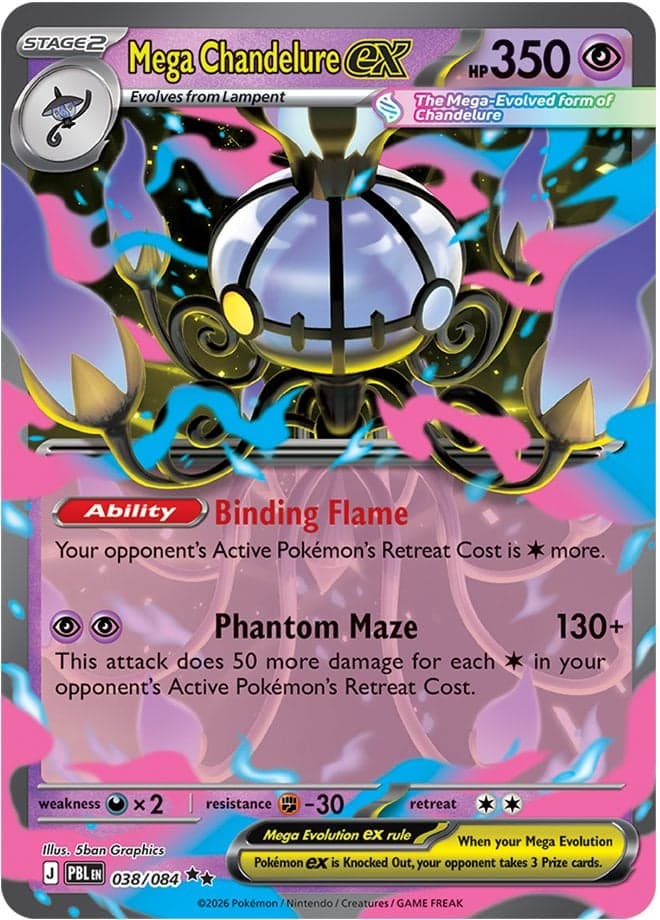 Mega Chandelure ex 038/084 from Pokemon Mega Evolution Pitch Black.